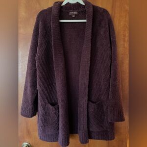 Barefoot Dreams CozyChic Directional Rib Shawl Collar Cardigan
